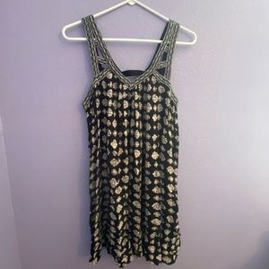 American Eagle Black printed, flirty summer dress